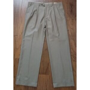 NWT MEN'S LAUREN BY RALPH LAUREN Cuffed Hem Darn Tan DRESS PANTS Size 38x30